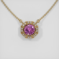 0.46 Ct. Sapphire Necklace, 14K Yellow Gold 1