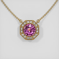 1.11 Ct. Sapphire Necklace, 14K Yellow Gold 1
