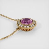 1.11 Ct. Sapphire Necklace, 14K Yellow Gold 3