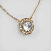 0.54 Ct. Sapphire Necklace, 14K Yellow Gold 2