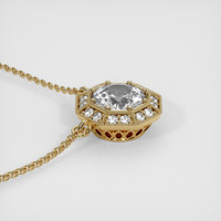 0.54 Ct. Sapphire Necklace, 14K Yellow Gold 3