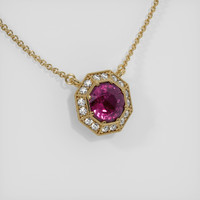 0.49 Ct. Sapphire Necklace, 14K Yellow Gold 2