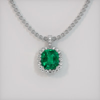 2.01 Ct. Emerald Pendant, Platinum 950 1