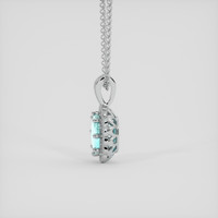 2.30 Ct. Electric Blue Paraiba Tourmaline Pendant, Platinum 950 3