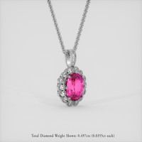 4.01 Ct. Pink Sapphire Pendant, Platinum 950 2