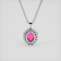 4.01 Ct. Pink Sapphire Pendant, Platinum 950 4