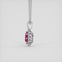 2.10 Ct. Pink Sapphire Pendant, Platinum 950 3