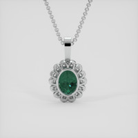 3.06 Ct. Greenish Blue Sapphire Pendant, Platinum 950 4