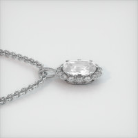 7.79 Ct. White Sapphire Pendant, Platinum 950 3