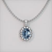 1.20 Ct. Gemstone Pendant, 14K White Gold 1