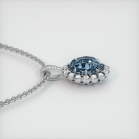 1.20 Ct. Gemstone Pendant, 14K White Gold 3