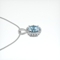 0.80 Ct. Gemstone Pendant, 14K White Gold 3