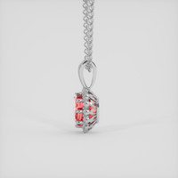 2.03 Ct. Padparadscha Sapphire Pendant, 14K White Gold 3