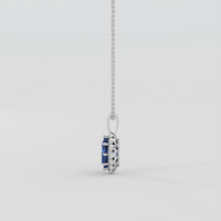 1.10 Ct. Blue Sapphire Pendant, 14K White Gold 3