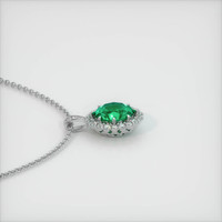 1.55 Ct. Emerald  Pendant - 18K White Gold