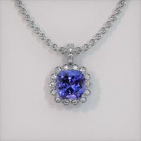 5.25 Ct. Gemstone Pendant, 18K White Gold 1