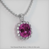 27.41 Ct. Sapphire Pendant, 18K White Gold 2