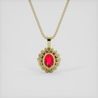 1.18 Ct. Ruby Pendant, 10K Yellow Gold 4