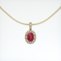 0.27 Ct. Gemstone Pendant, 14K Yellow Gold 1