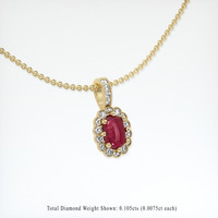 0.27 Ct. Gemstone Pendant, 14K Yellow Gold 2