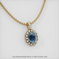 1.20 Ct. Gemstone Pendant, 14K Yellow Gold 2