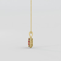 1.50 Ct. Padparadscha Sapphire Pendant, 14K Yellow Gold 3