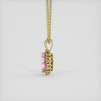 2.16 Ct. Pink Sapphire Pendant, 14K Yellow Gold 3