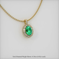 1.55 Ct. Emerald  Pendant - 18K Yellow Gold