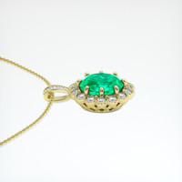 1.97 Ct. Emerald Pendant, 18K Yellow Gold 3