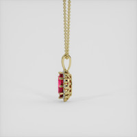 1.01 Ct. Pinkish Red Ruby Pendant, 18K Yellow Gold 3