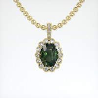5.21 Ct. Sapphire Pendant, 18K Yellow Gold 1
