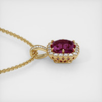 1.02 Ct. Purple Sapphire Pendant, 18K Yellow Gold 3