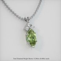 2.31 Ct. Gemstone Pendant, Platinum 950 2