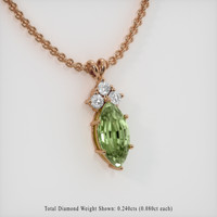 2.31 Ct. Gemstone Pendant, 14K Rose Gold 2