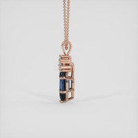 1.76 Ct. Blue Sapphire Pendant, 14K Rose Gold 3
