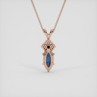 1.76 Ct. Blue Sapphire Pendant, 14K Rose Gold 4