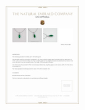 Emerald Pendant 1.95 Ct., 18K White Gold Appraisal