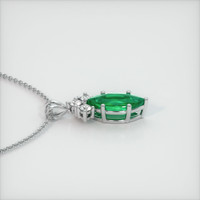 0.70 Ct. Emerald Pendant, 18K White Gold 3