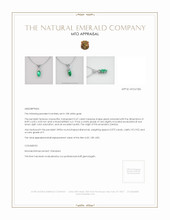 Emerald Pendant 0.47 Ct., 18K White Gold Appraisal