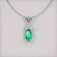 Emerald Pendant 0.47 Ct., 18K White Gold Preview