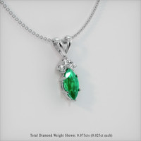 Emerald Pendant 0.47 Ct., 18K White Gold Preview