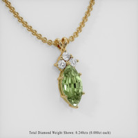 2.31 Ct. Gemstone Pendant, 14K Yellow Gold 2