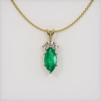 Emerald Pendant 0.75 Ct., 18K Yellow Gold Preview