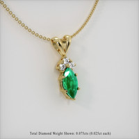 Emerald Pendant 0.47 Ct., 18K Yellow Gold Preview
