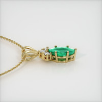 0.47 Ct. Emerald  Pendant - 18K Yellow Gold