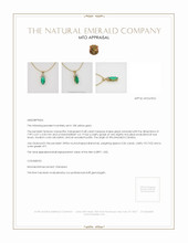 Accent Stones Emerald Pendant 0.48 Ct., 18K Yellow Gold Appraisal