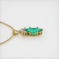 Accent Stones Emerald Pendant 0.48 Ct., 18K Yellow Gold Preview