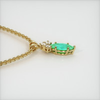 1.33 Ct. Emerald Pendant, 18K Yellow Gold 3