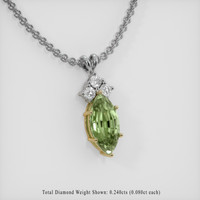 2.31 Ct. Gemstone Pendant, 14K Yellow & White 2