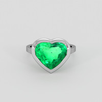 6.31 Ct. Emerald Ring, Platinum 950 1